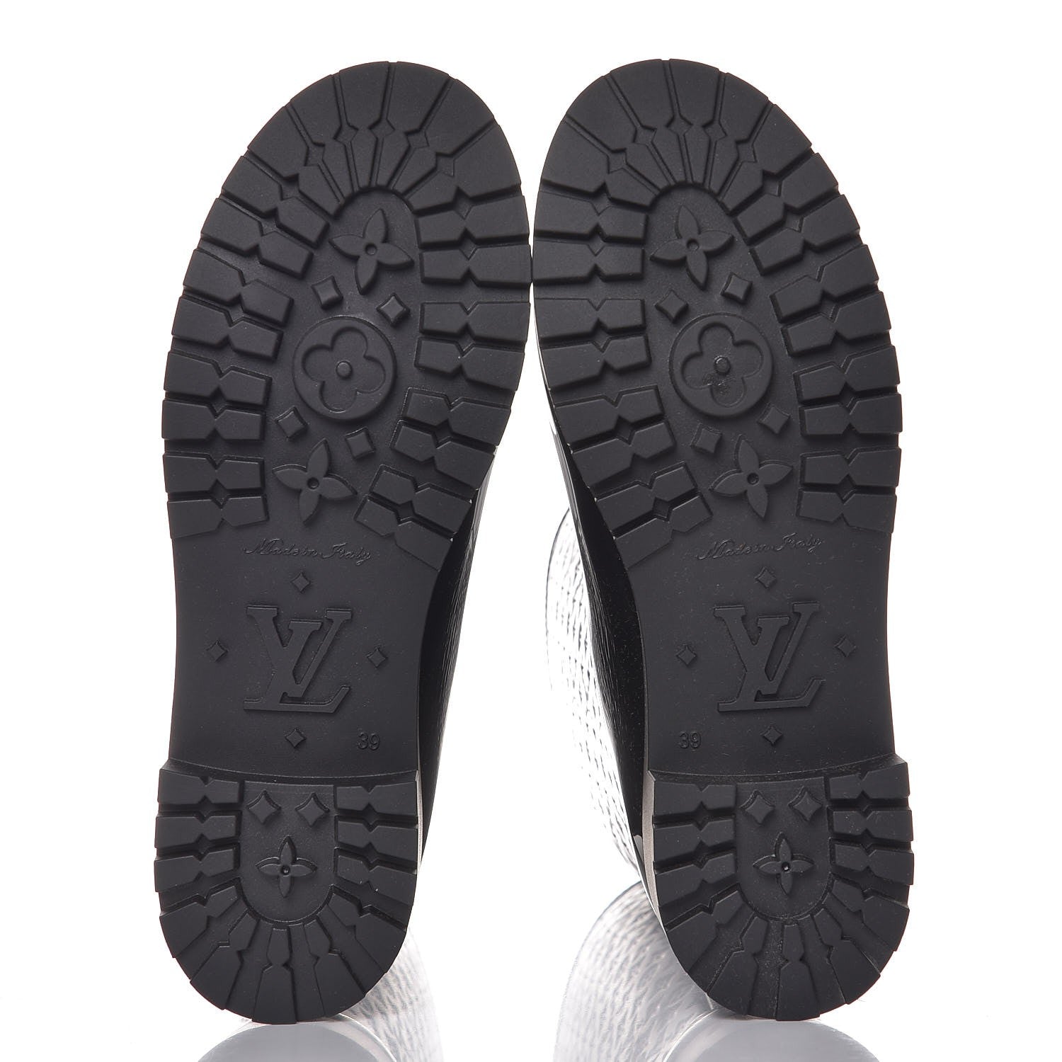 Louis Vuitton Rubber Embossed Monogram Splash Rain Boots 39 Black 5 of 7