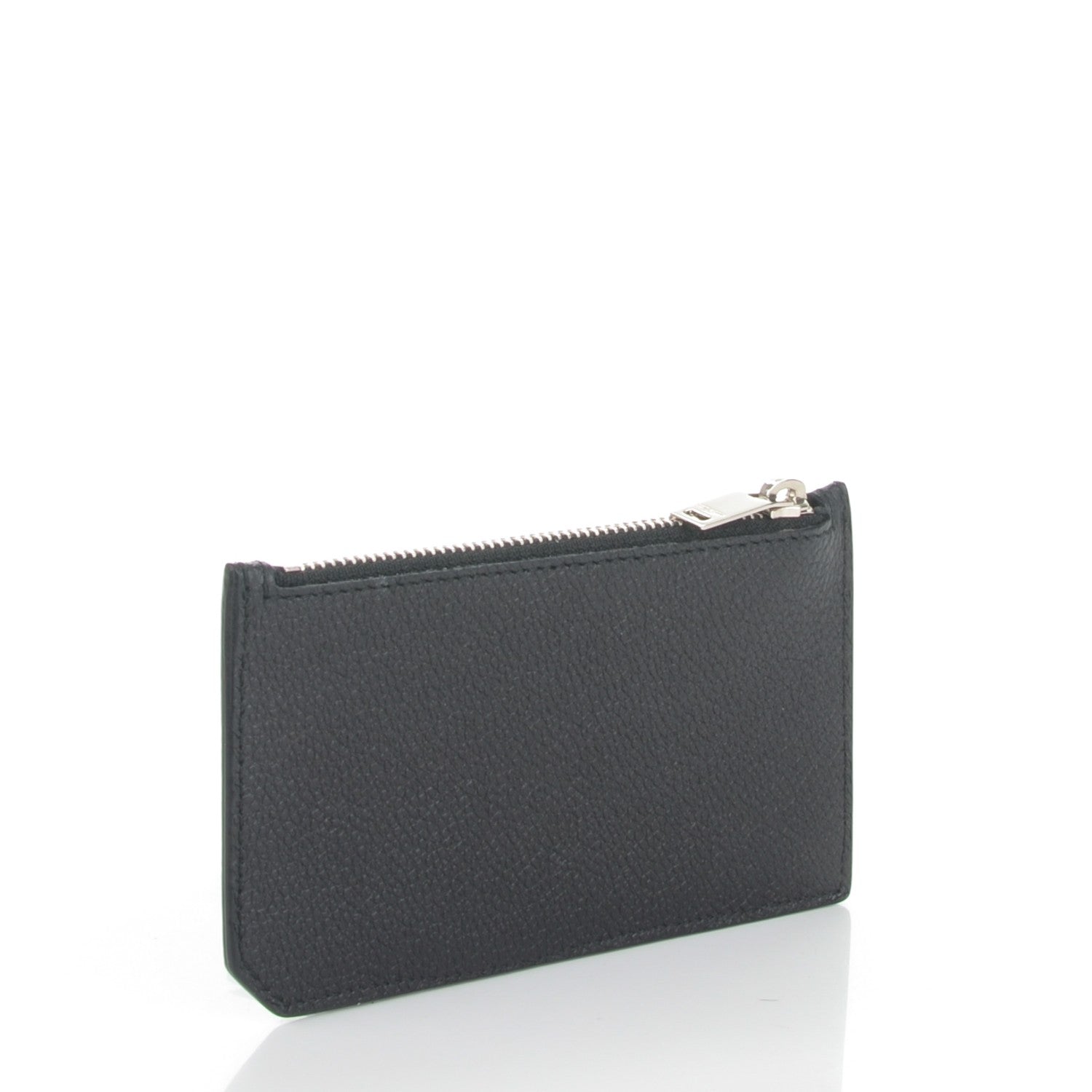 Saint Laurent Grained Calfskin 5 Fragments Zip Pouch Card Holder Black 3 of 7