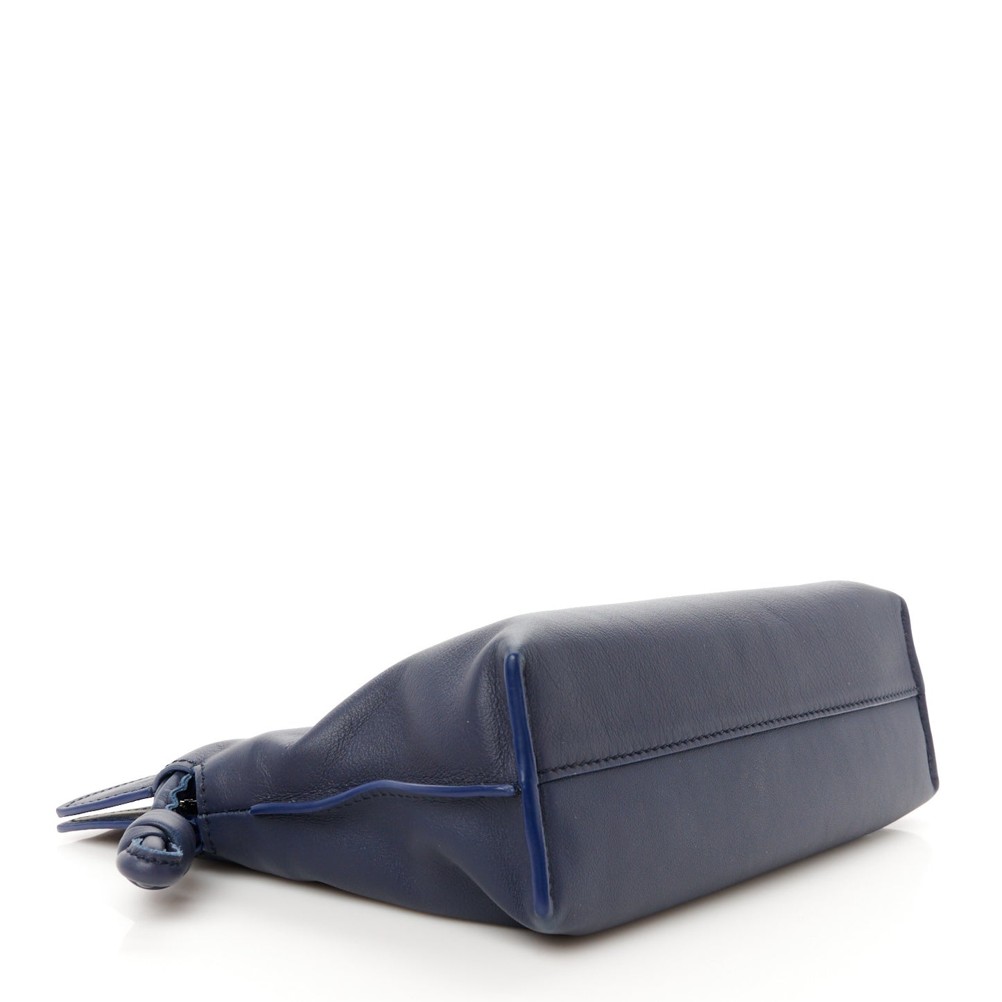 Calfskin Mini Flamenco Knot Clutch Abyss Blue