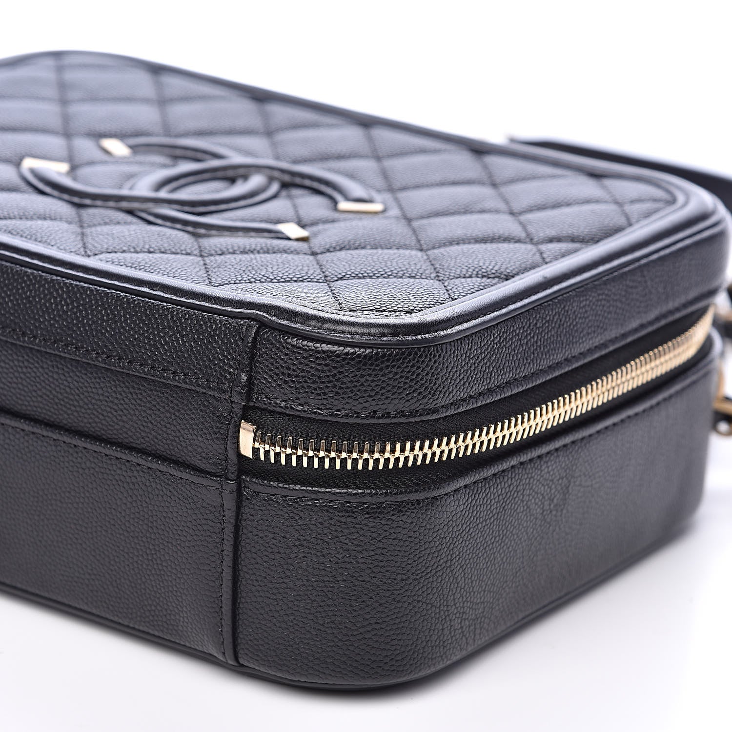 Chanel Caviar Quilted Medium CC Filigree Vanity Case Black 10 of 13