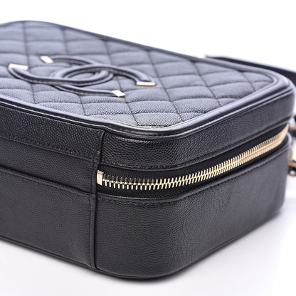 Chanel Caviar Quilted Medium CC Filigree Vanity Case Black 10 of 13