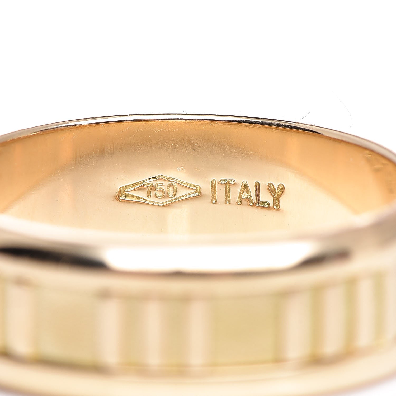 Tiffany 18K Yellow Gold Atlas Ring 61 9.25 5 of 5