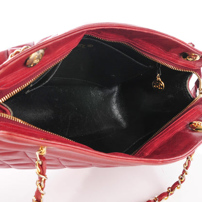 Chanel Lambskin Quilted Shoulder Bag Red 5 of 9