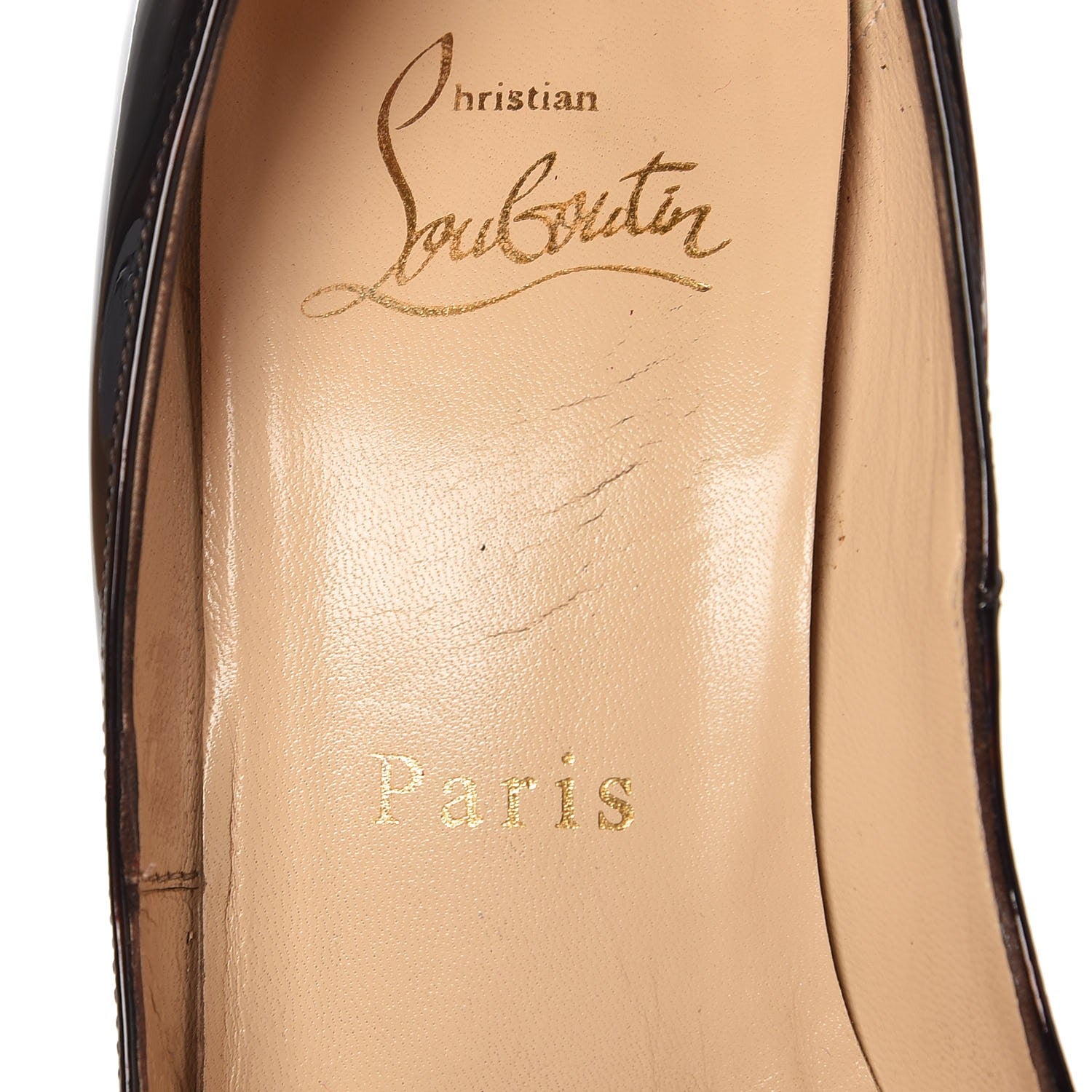 Christian Louboutin Patent Tortoiseshell Lady Peep 150 Pumps 35.5 Tartaruga 11 of 14
