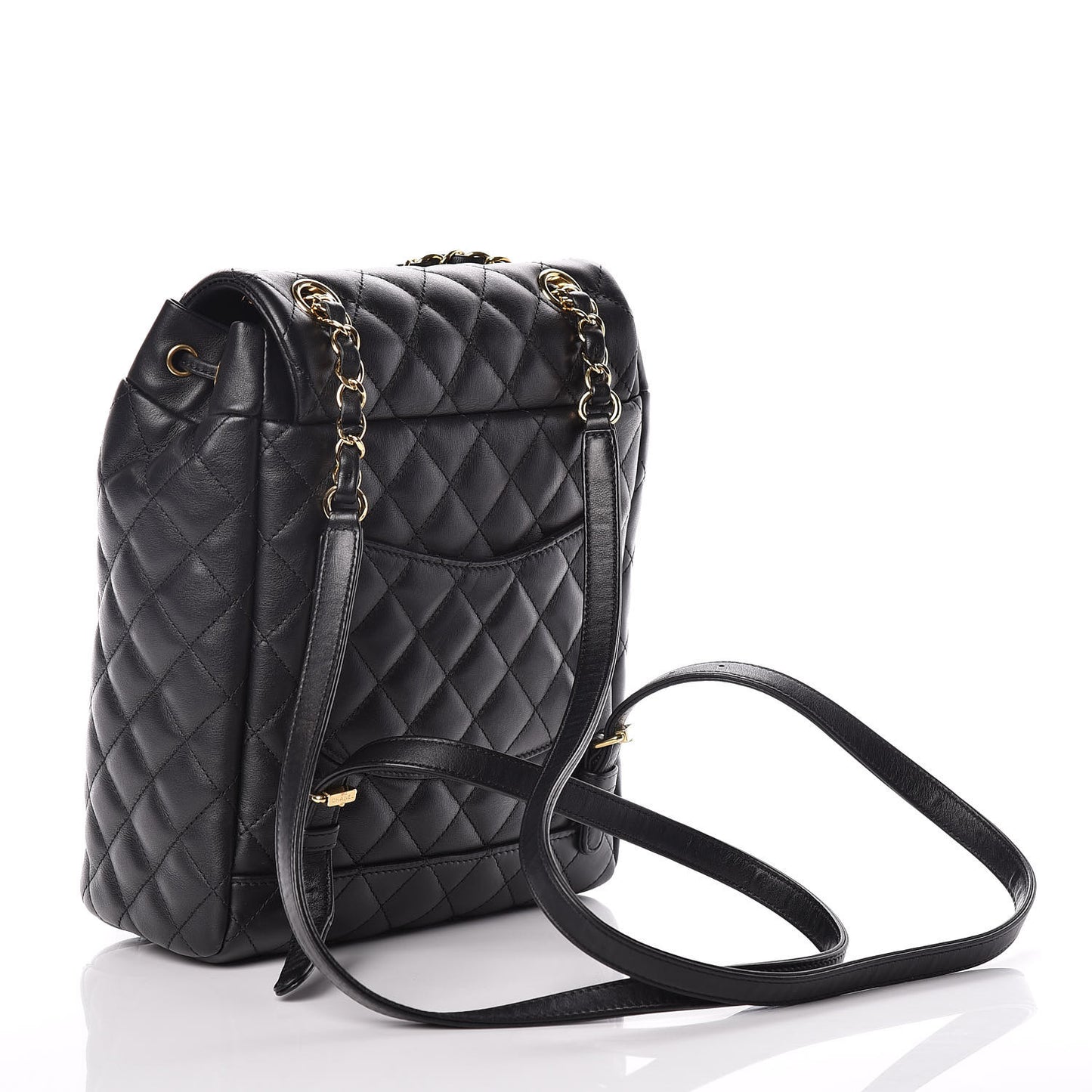 Calfskin Quilted Small Urban Spirit Backpack Black
