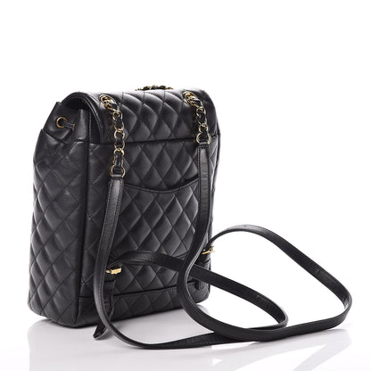 Chanel Calfskin Quilted Small Urban Spirit Backpack Black 3 of 13