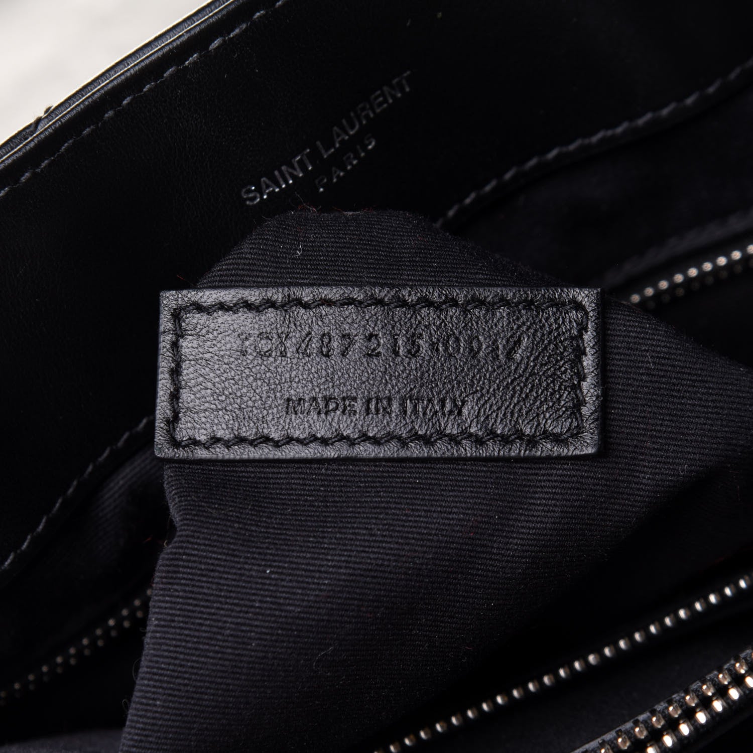 Saint Laurent Calfskin Y Quilted Monogram Large Loulou Chain Satchel Black 7 of 10