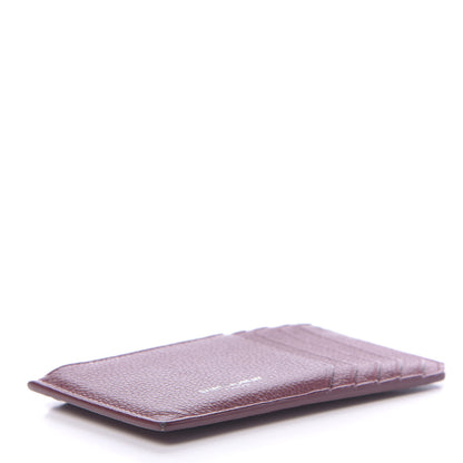 Saint Laurent Grained Calfskin 5 Fragments Zip Pouch Card Holder Burgundy 4 of 8