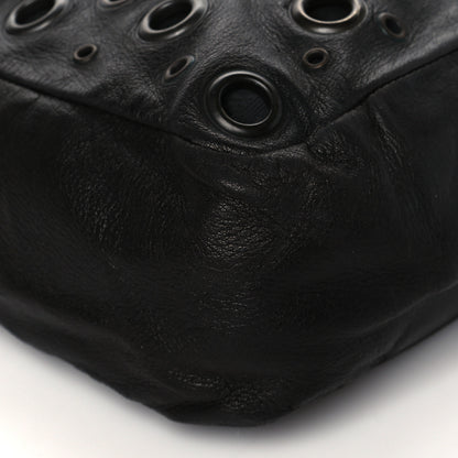 Prada Soft Calfskin Studded Tote Black 7 of 9