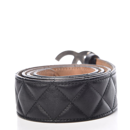 Chanel Lambskin Quilted CC Belt 85 34 Black 3 of 12
