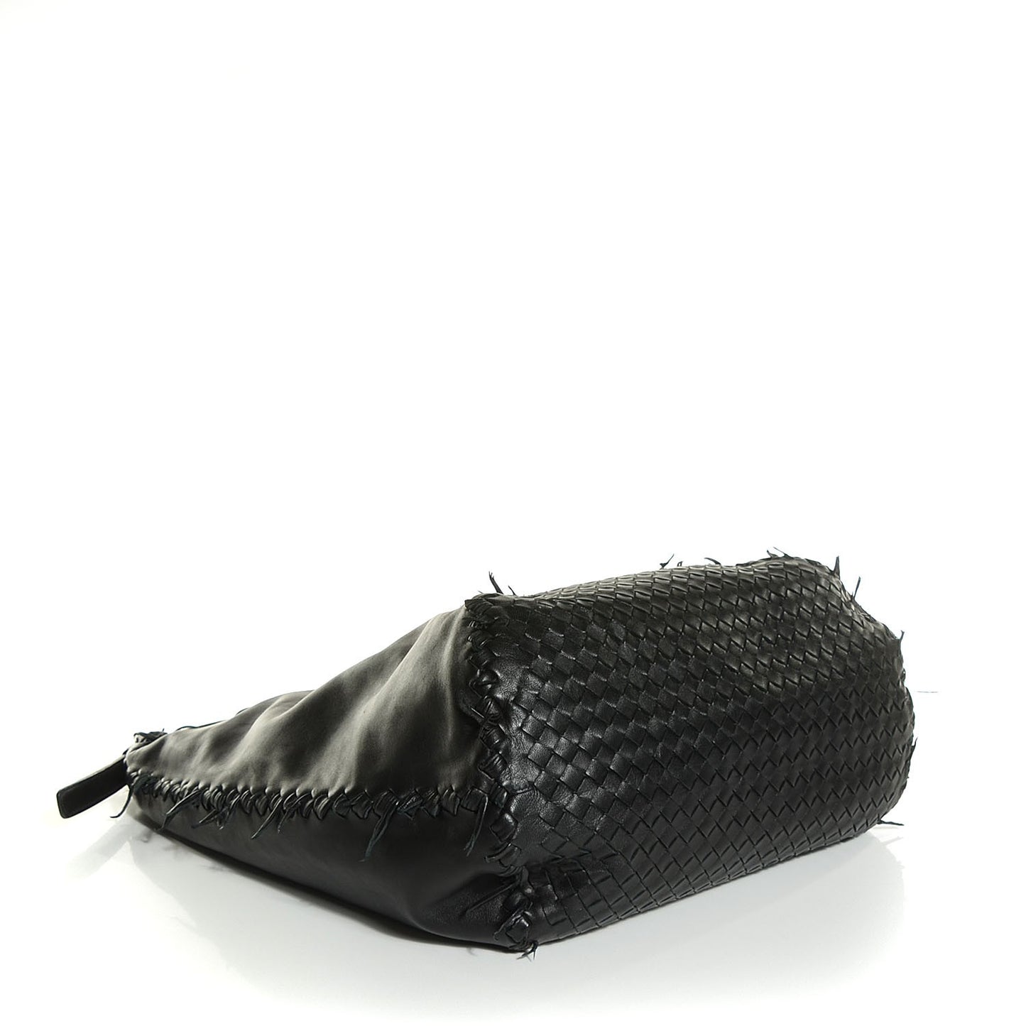 Nappa Intrecciato Large Fringe Shoulder Bag Nero Black