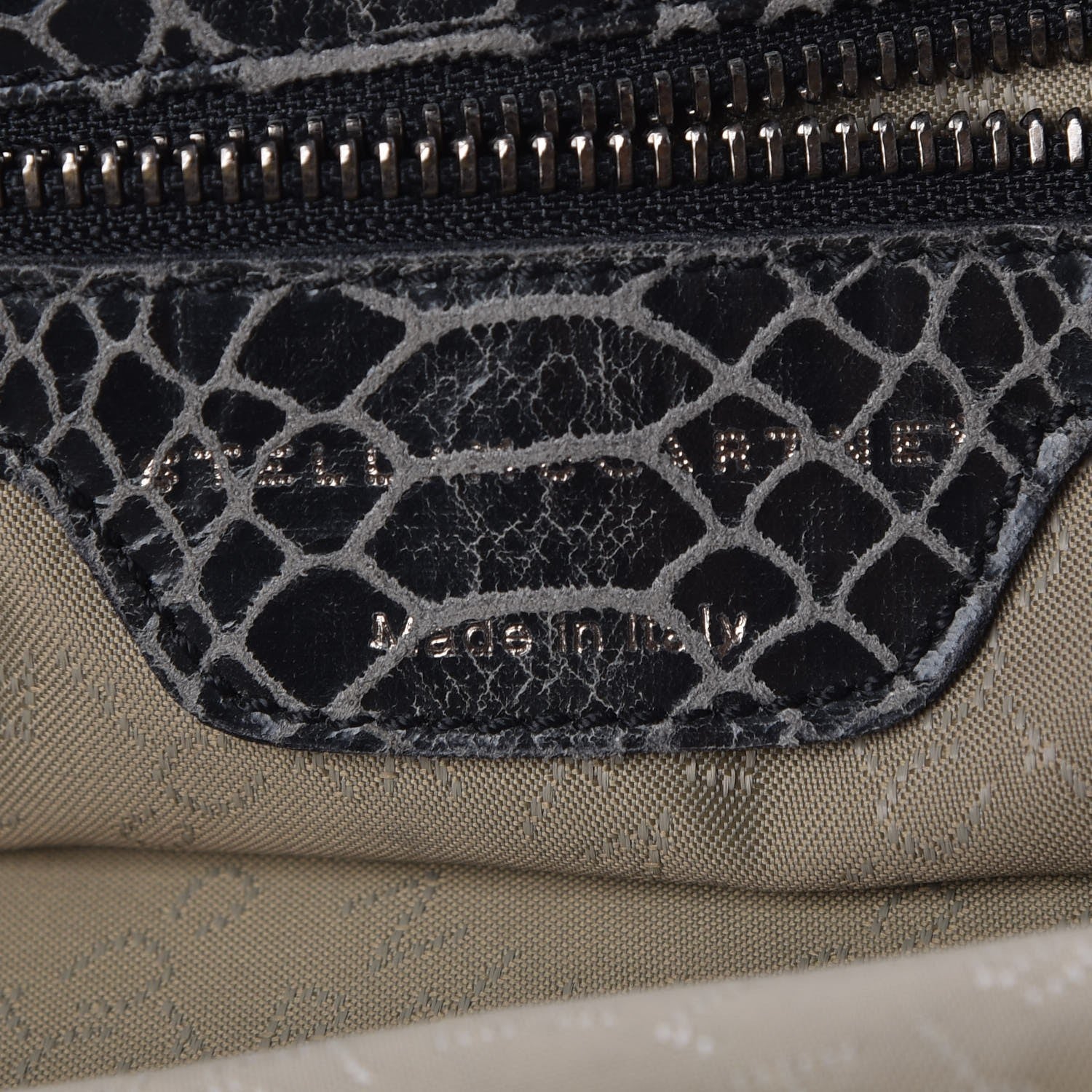 Stella McCartney Eco Python Fold Over Falabella Tote Grey 6 of 6