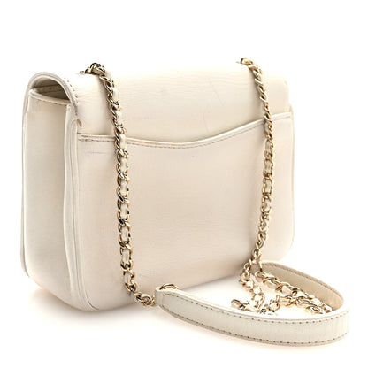 Chanel Lambskin CC Mania Flap Bag White 3 of 9
