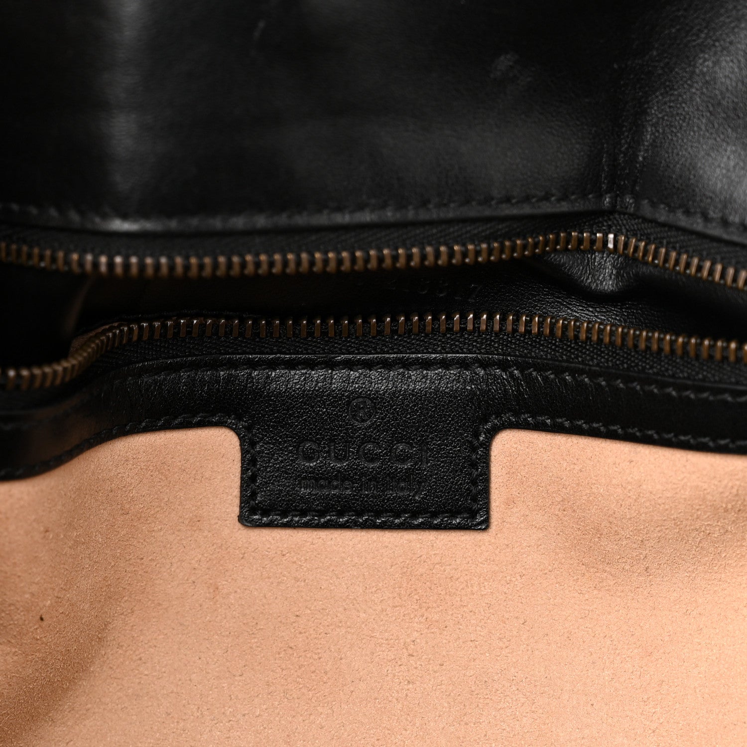 Gucci Calfskin Matelasse Medium GG Marmont Shoulder Bag Black 6 of 12
