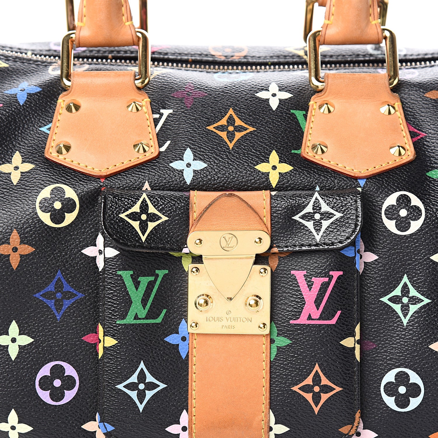 Louis Vuitton Monogram Multicolor Speedy 30 Black 8 of 9