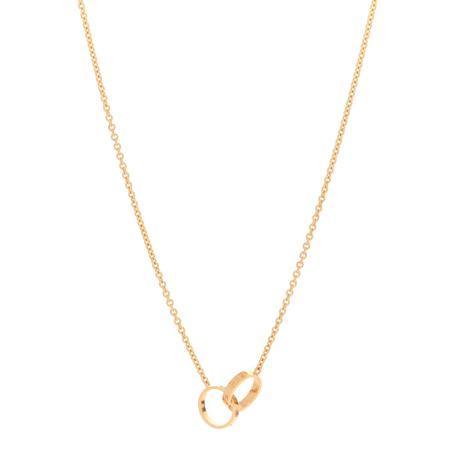 18K Yellow Gold Interlocking LOVE Necklace