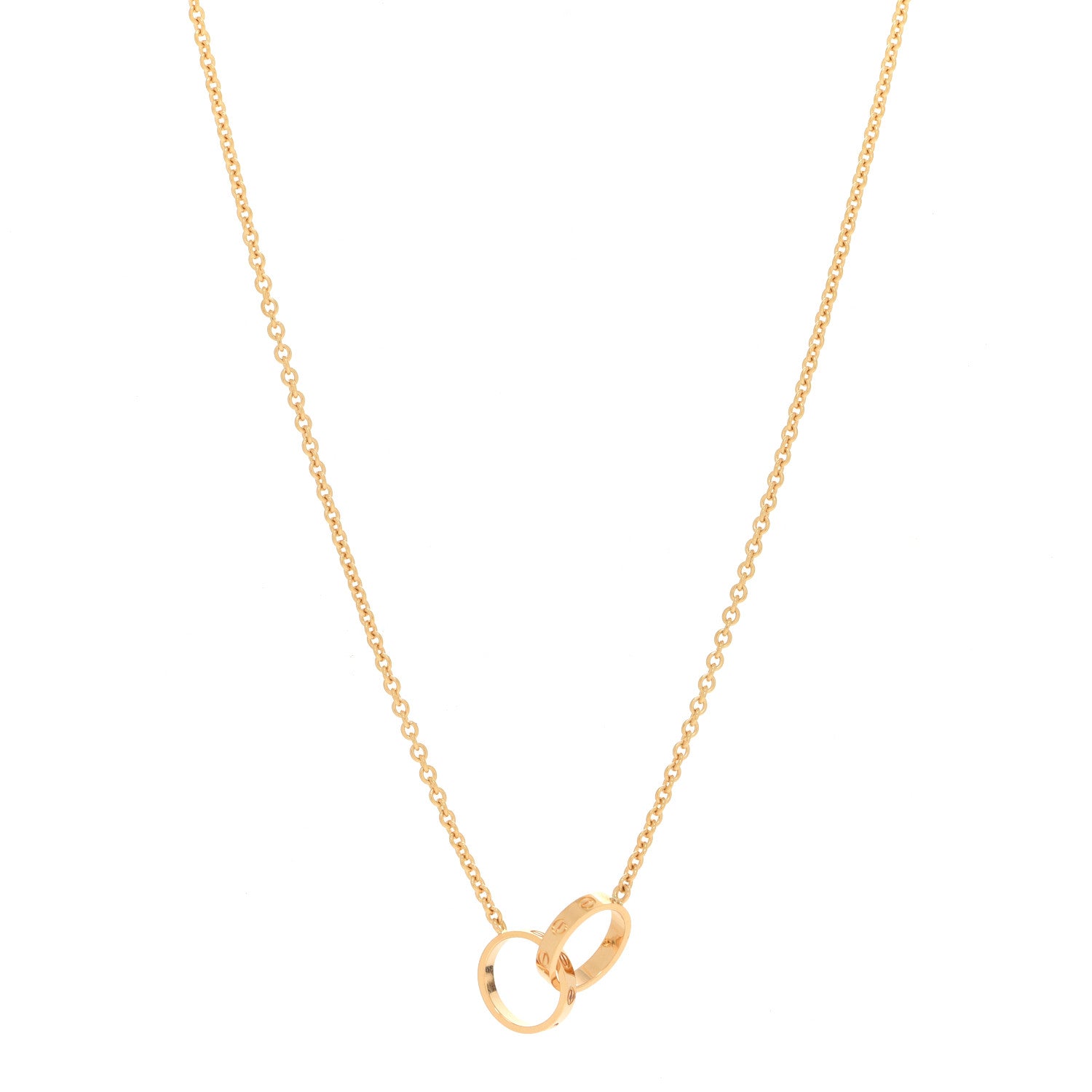 Cartier 18K Yellow Gold Interlocking LOVE Necklace 1 of 6
