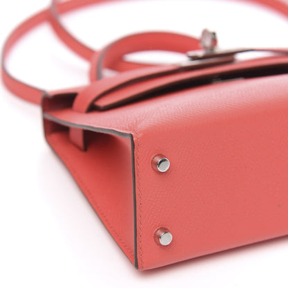Hermes Epsom Mini Kelly Sellier 20 Rose Jaipur Rouge Vif 6 of 10