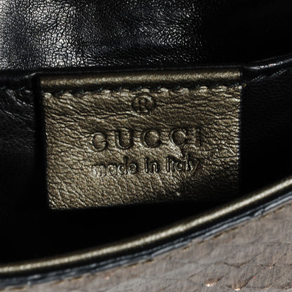 Gucci Python Small 1973 Chain Shoulder Bag Gunmetal 6 of 7