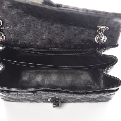 Chanel Metallic Aged Calfskin Striped Accordion Reissue 2.55 Flap Black 5 of 10