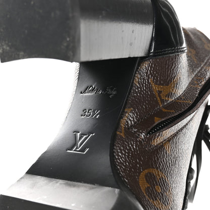 Louis Vuitton Patent Calfskin Monogram Star Trail Ankle Boots 35.5 Black 7 of 7