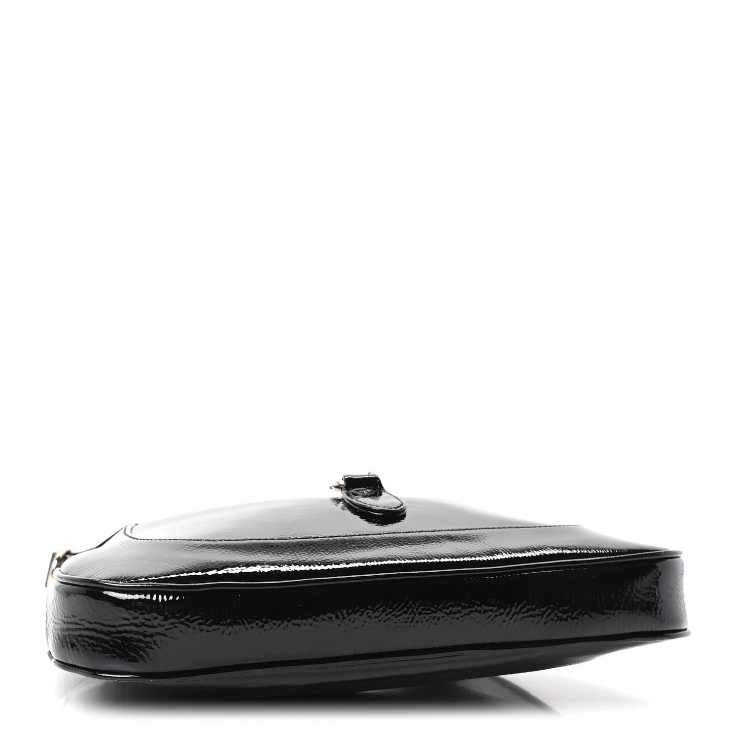 Patent Calfskin Small Jackie Shoulder Bag Black