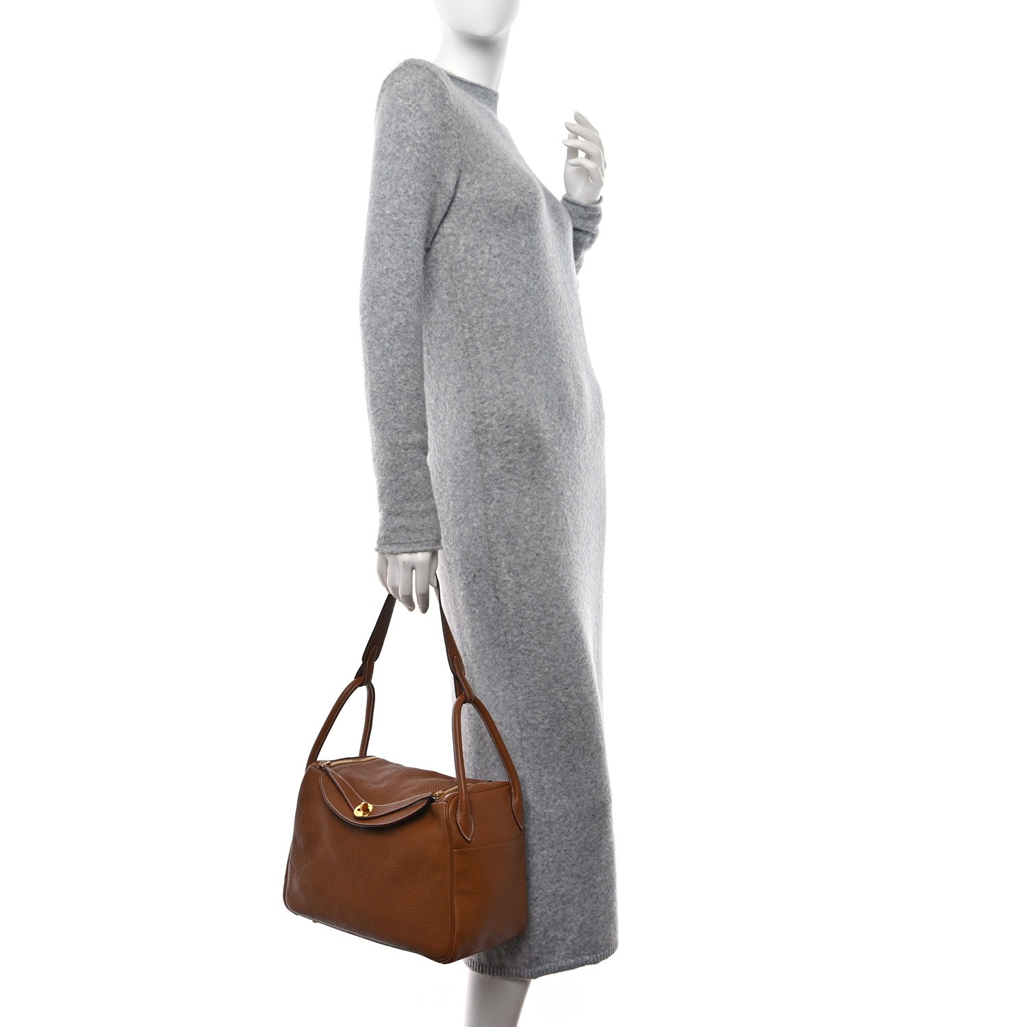 Hermes Taurillon Clemence Lindy 30 Gold 2 of 17