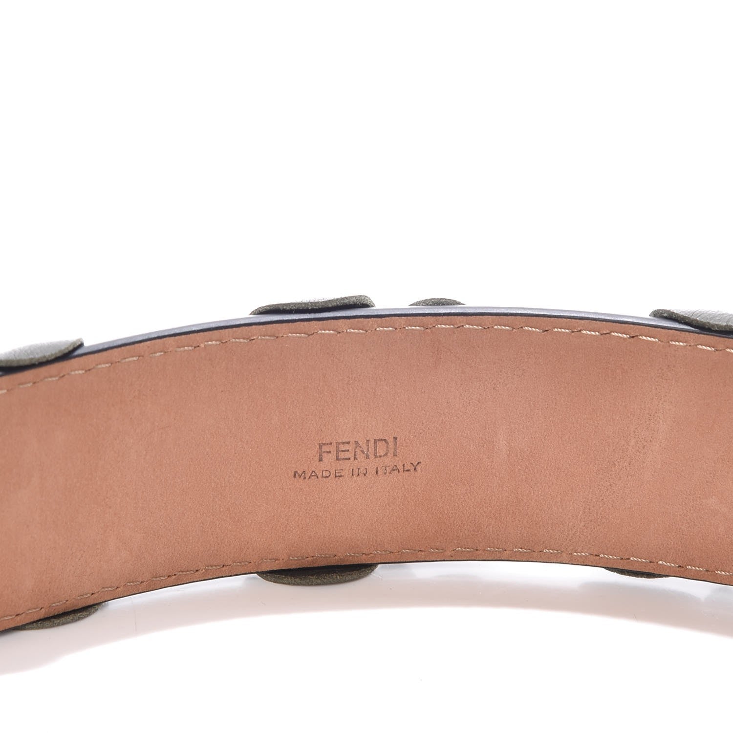 Fendi Lambskin Flowerland Belt 65 26 Green 7 of 8