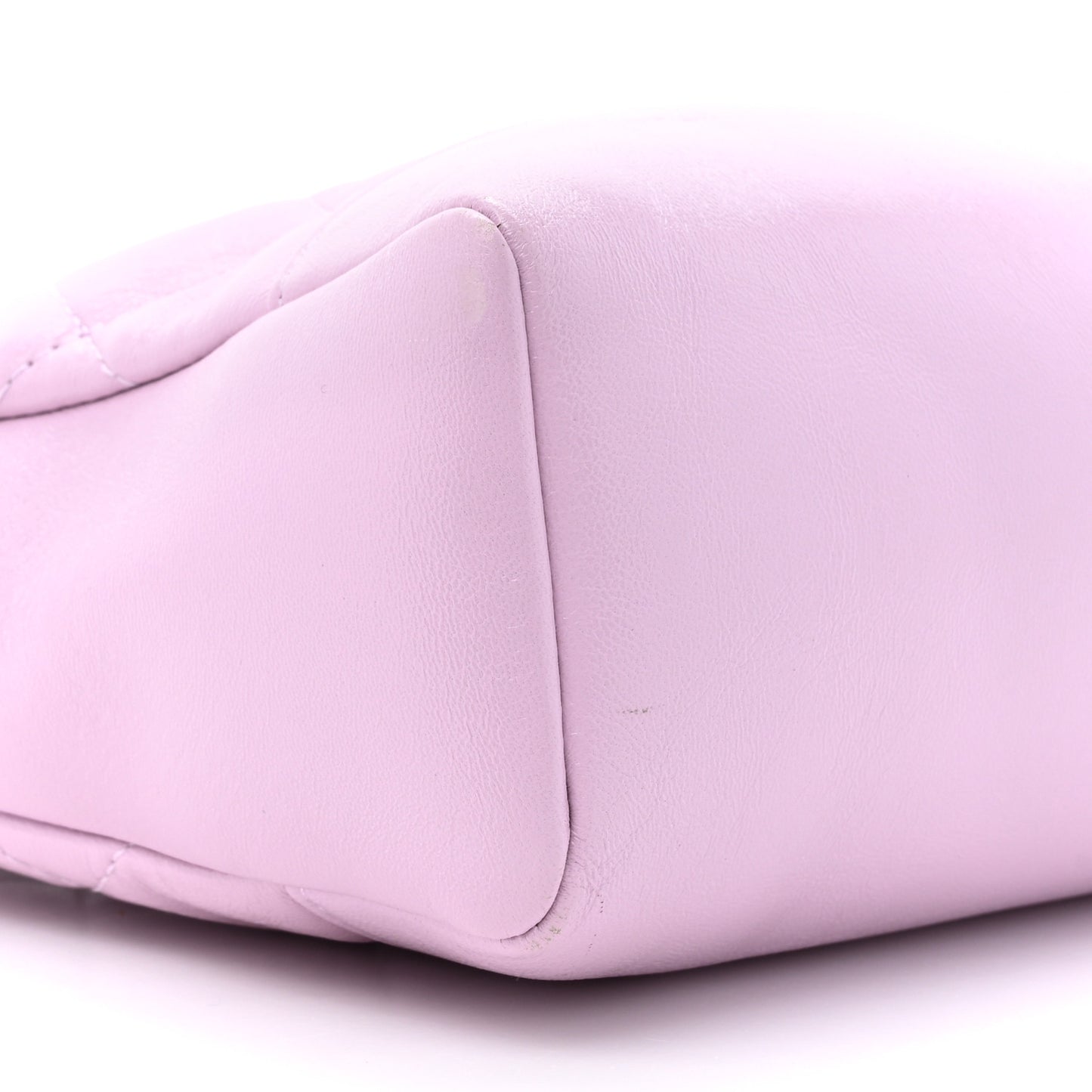 Shiny Lambskin Quilted Small 31 Shopping Bag Light Purple