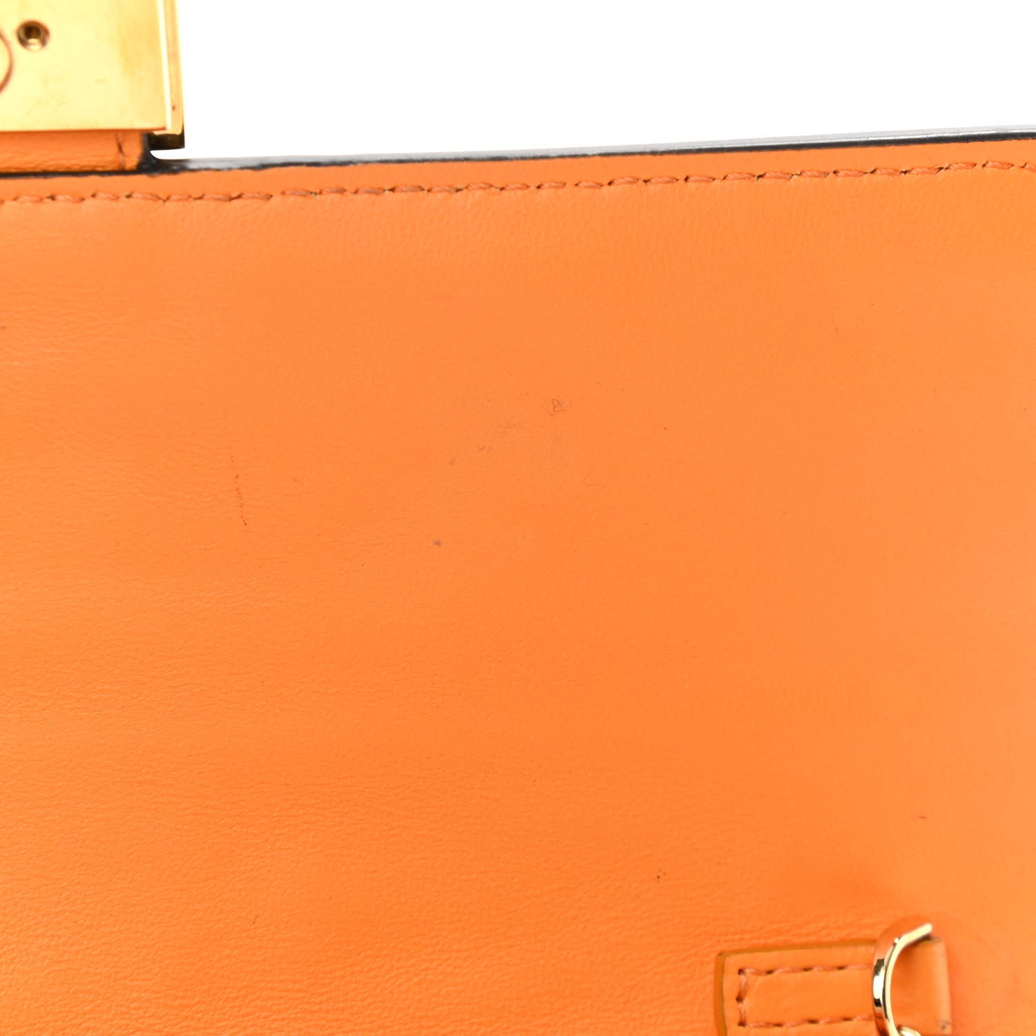 Fendi Nappa Matisse FF Embossed Continental Wallet On Chain Clementine 14 of 15