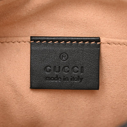 Gucci Calfskin Matelasse Mini GG Marmont Chain Shoulder Bag Black 6 of 10