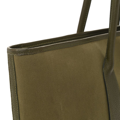Hermes Buffle Skipper Toile Garden 36 MM Zip Tote Vert Veronese 10 of 15