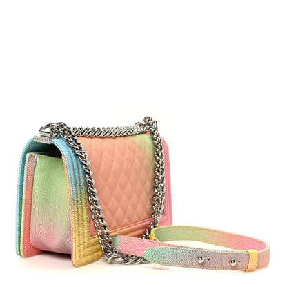 Chanel Caviar Quilted Medium Cuba Rainbow Boy Flap Multicolor 3 of 10