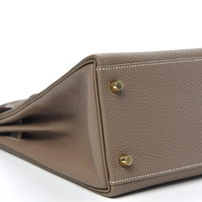 Hermes Togo Kelly Retourne 28 Etoupe 8 of 10