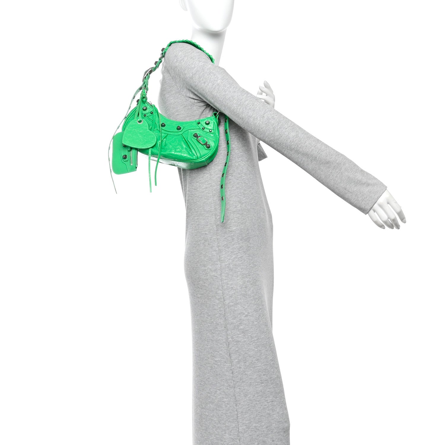 Balenciaga Agneau Arena Le Cagole Shoulder Bag XS Vivid Green 2 of 11