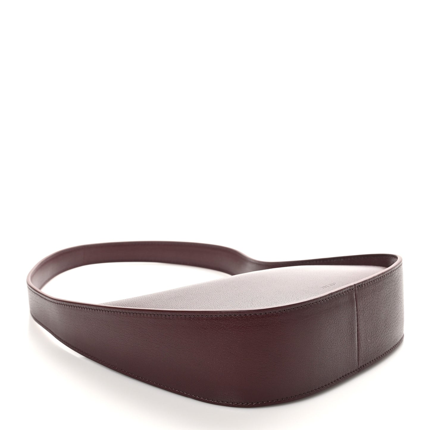 Grained Calfskin Half Moon Shoulder Bag Raisin