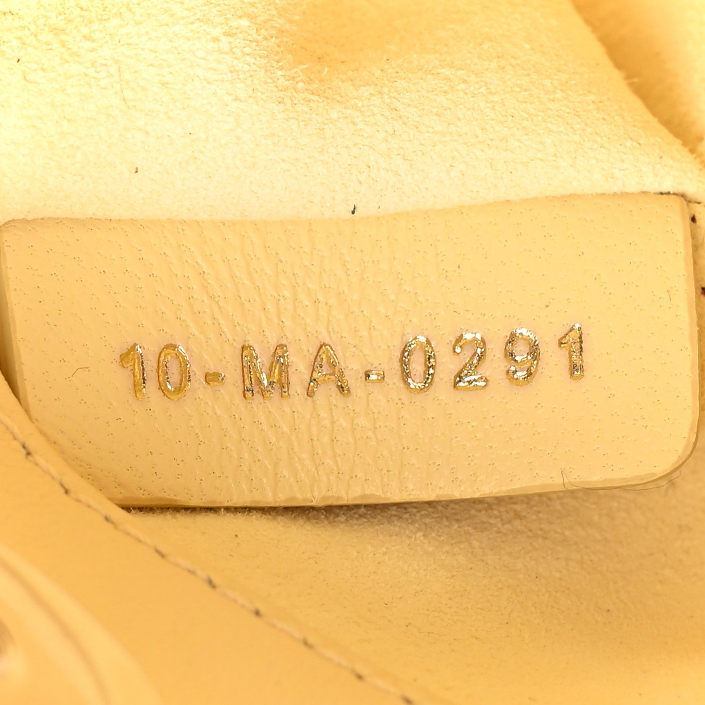 Lambskin Cannage Micro Lady Dior Soft Yellow