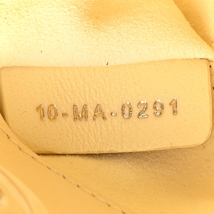 Christian Dior Lambskin Cannage Micro Lady Dior Soft Yellow 7 of 11