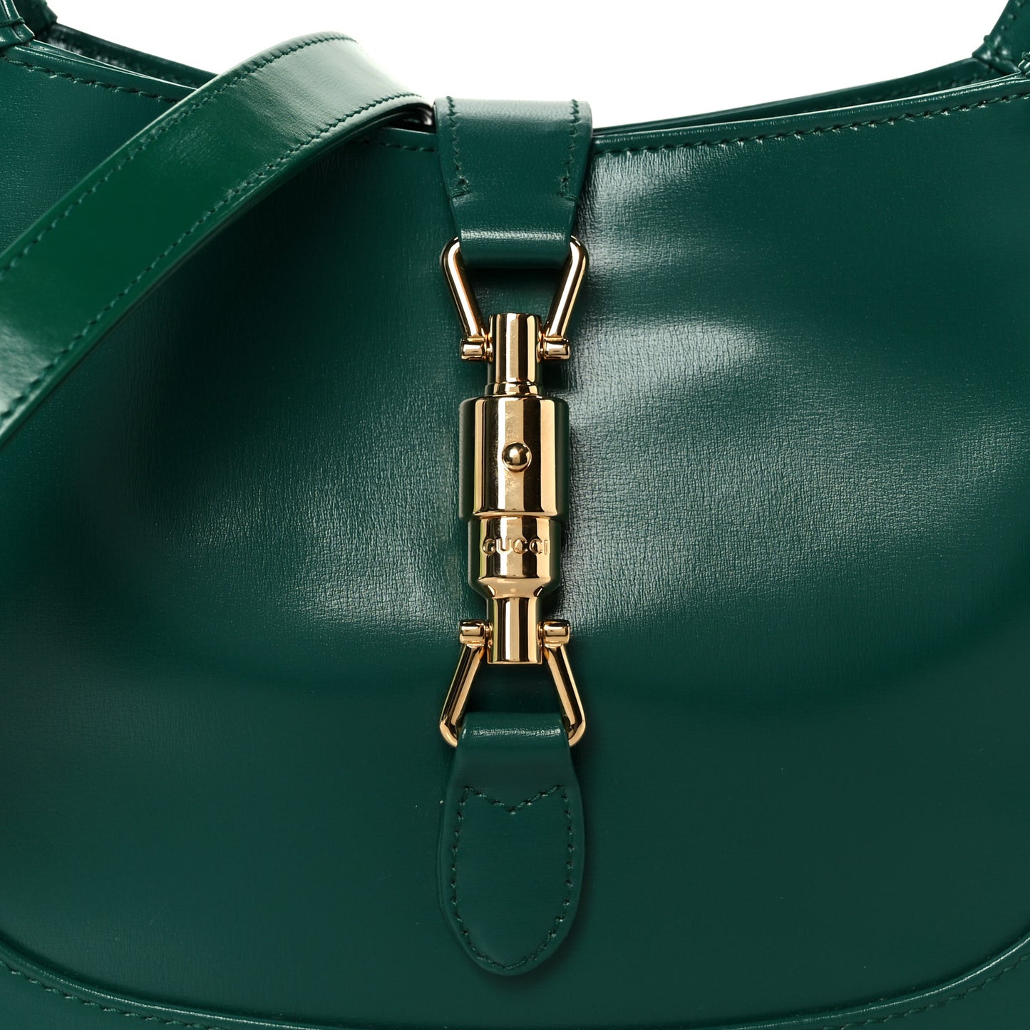 Boarded Dyana Lux Calfskin Small Jackie 1961 Hobo Emerald