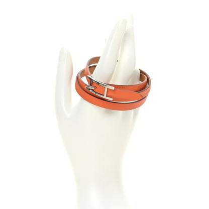 Hermes Swift Hapi 3 MM Triple Tour Bracelet T2 Orange 2 of 5