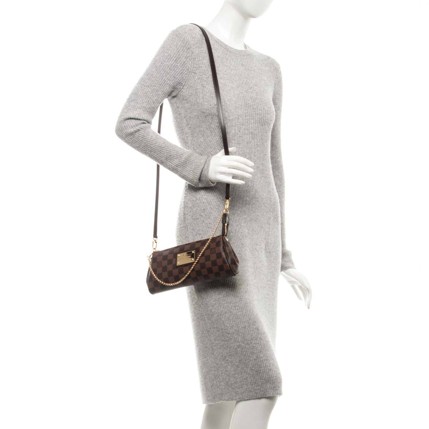 Louis Vuitton Damier Ebene Eva Clutch 2 of 7