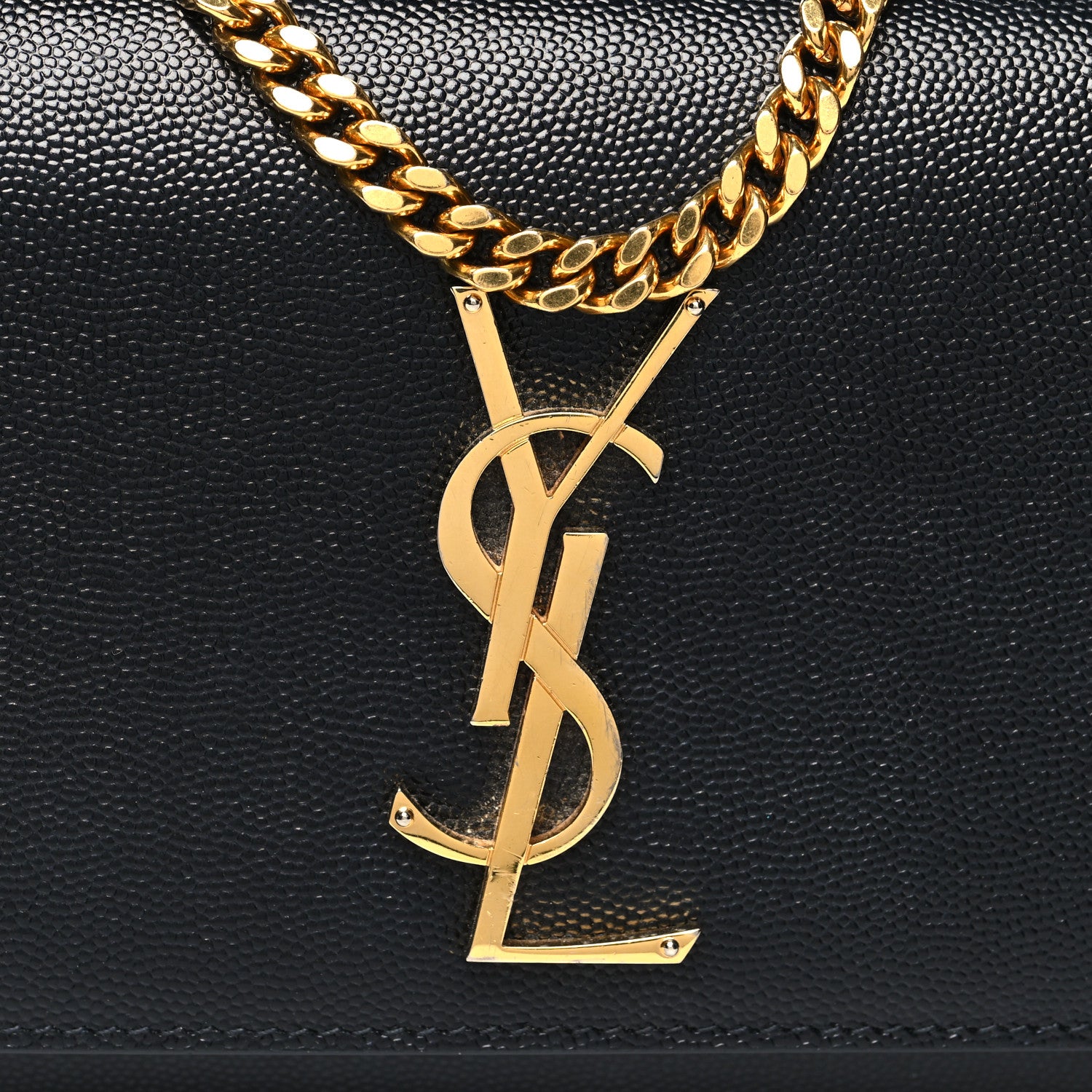 Saint Laurent Grain De Poudre Small Monogram Kate Satchel Black 7 of 9