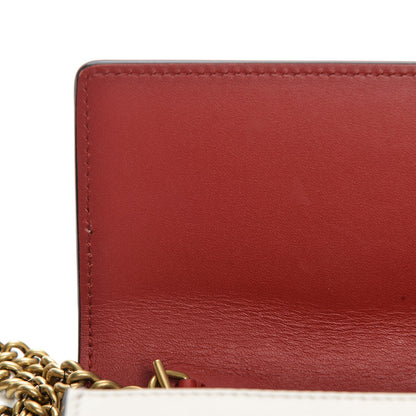 Gucci Calfskin Queen Margaret Chain Wallet Blue Agata Hibiscus Red Mystic White 17 of 18