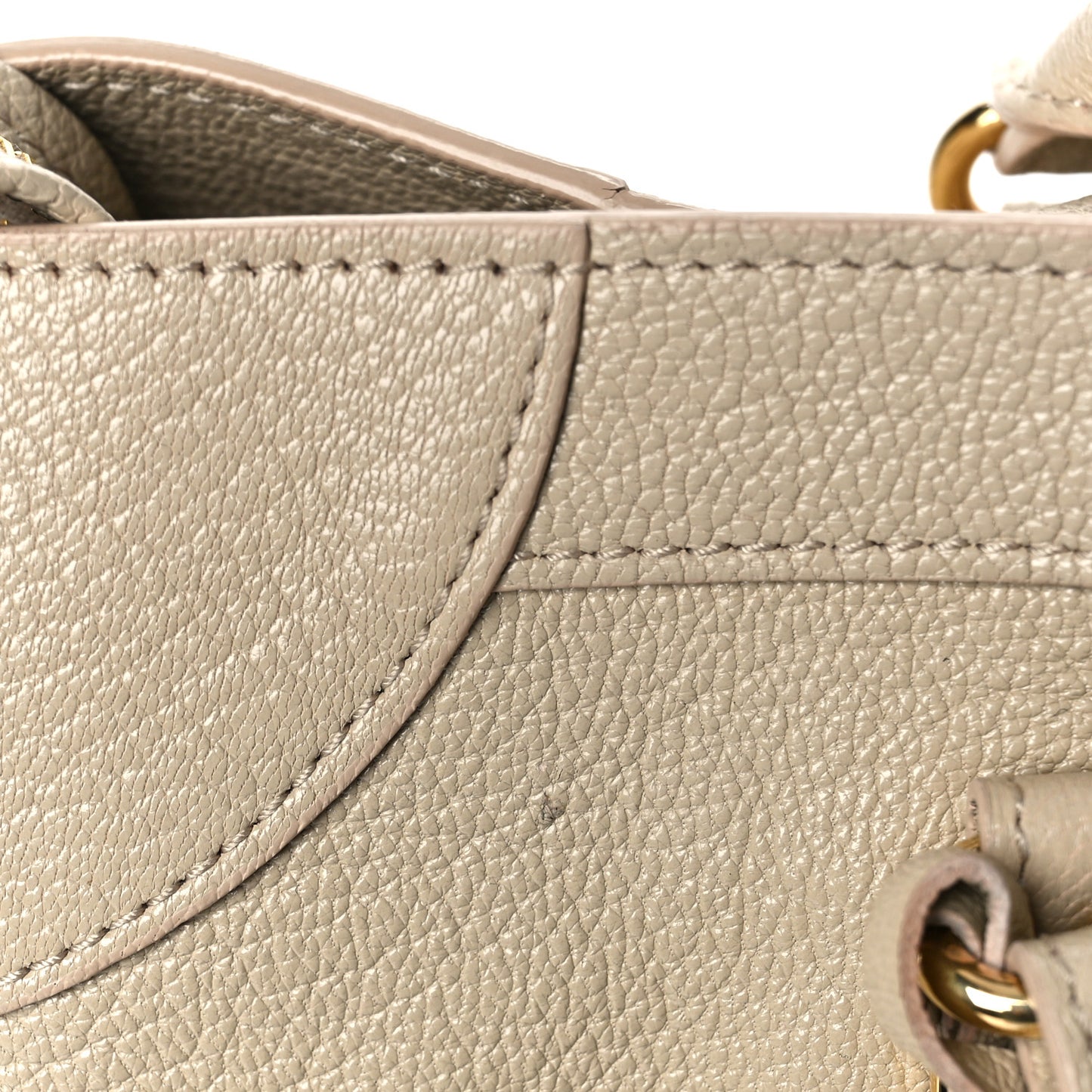 Chevre Gold Metallic Edge Hardware City Beige Tapioca