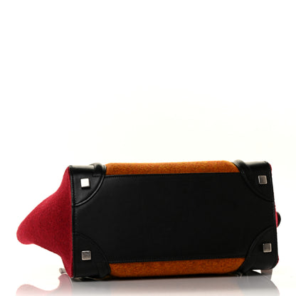 Celine Felt Smooth Calfskin Micro Tri-Color Luggage Orange 3 of 7