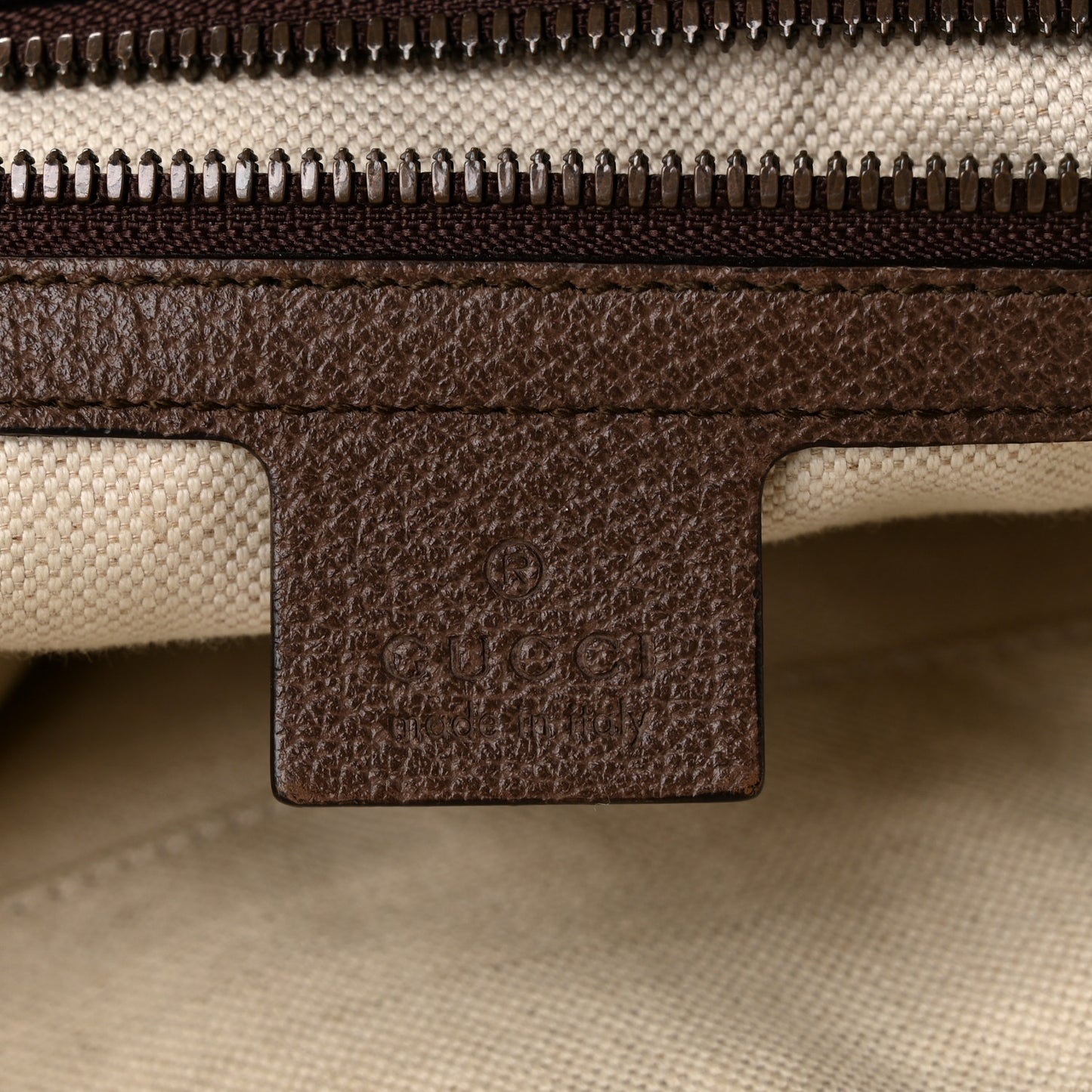 GG Supreme Monogram Web Medium Ophidia Messenger Bag Brown