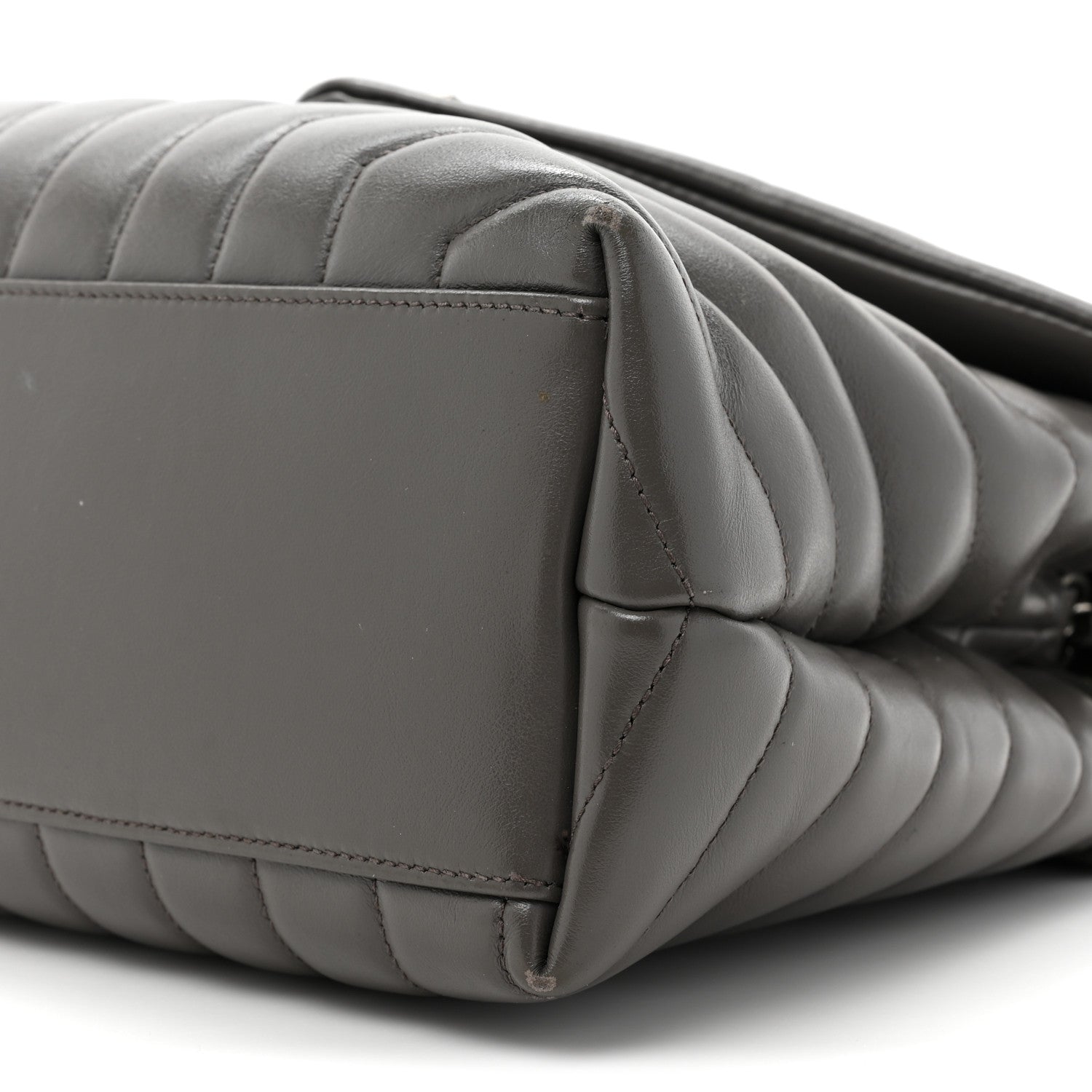 Saint Laurent Calfskin Y Quilted Monogram Medium Loulou Chain Satchel Earth 10 of 21