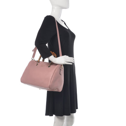 Gucci Calfskin Bamboo Medium Shopper Boston Pink 2 of 12