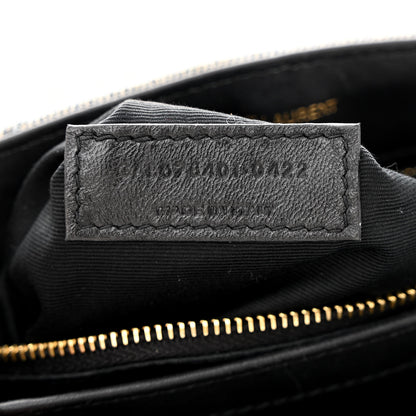 Saint Laurent Denim Y Quilted Monogram Toy Loulou Crossbody Bag Grey 7 of 11