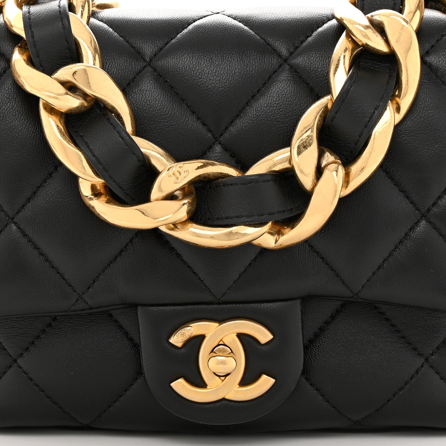 Chanel Lambskin Quilted Small Funky Town Flap Black 8 of 10